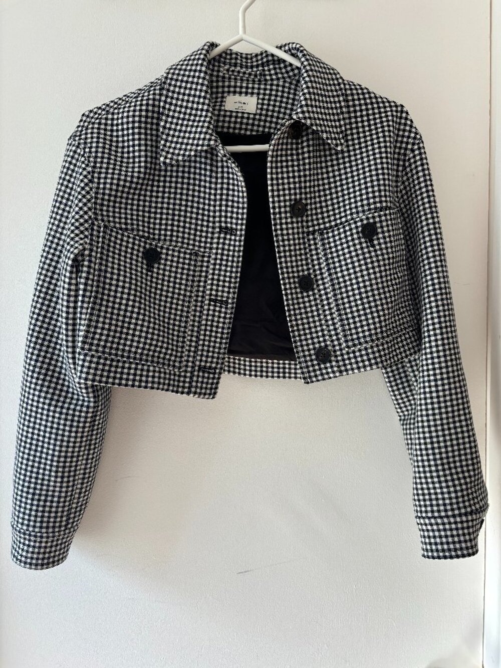 Aritzia Houndstooth Crop Jacket